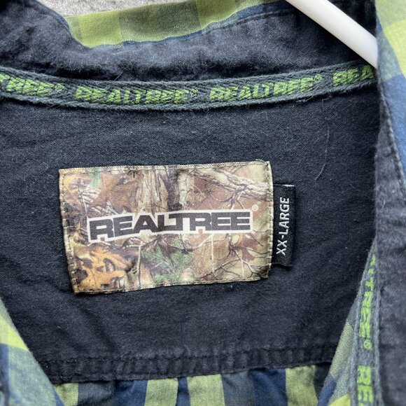 Reeltree Shirt Men 2XL Green Black Plaid Check Western Pearl Snap  XXL Outdoors - Picture 6 of 14
